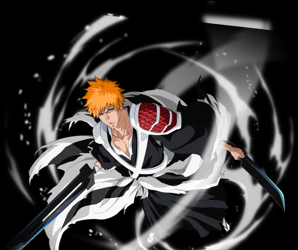 Bleach_ Anime_ Character_ Action_ Pose PNG with transparent background