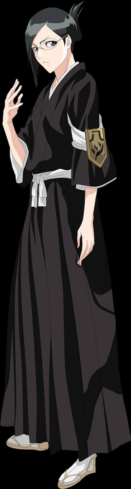 Bleach Character Nanao Ise Standing Pose PNG with transparent background