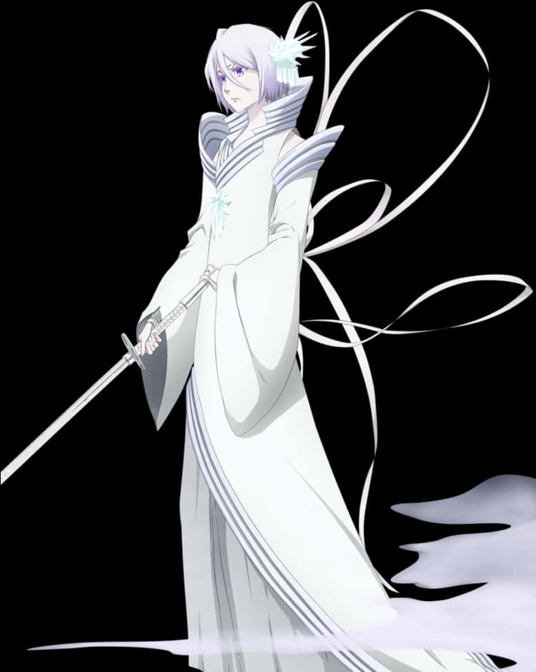 Bleach Sode No Shirayuki Character Pose PNG with transparent background
