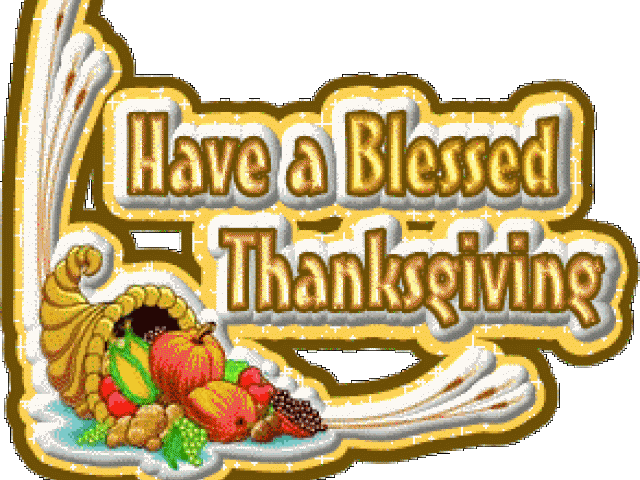 Blessed Thanksgiving Greeting PNG with transparent background