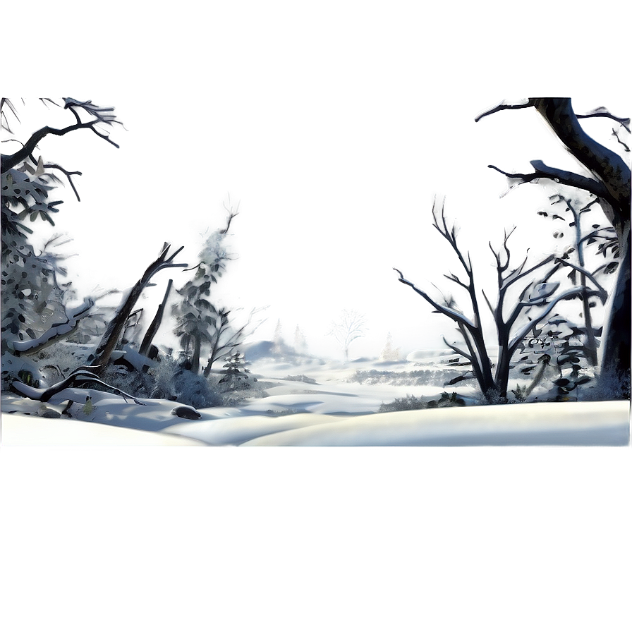Blizzard White Landscape PNG 06242024 PNG with transparent background