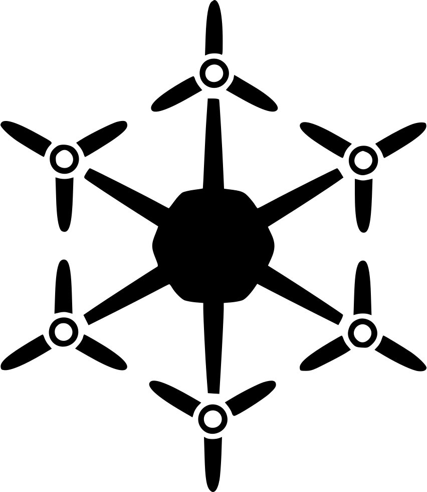 Flying Drone Radio Control Uav Hexacopter Hex Copter - Blockchain Node Icon, HD Png Download PNG with transparent background