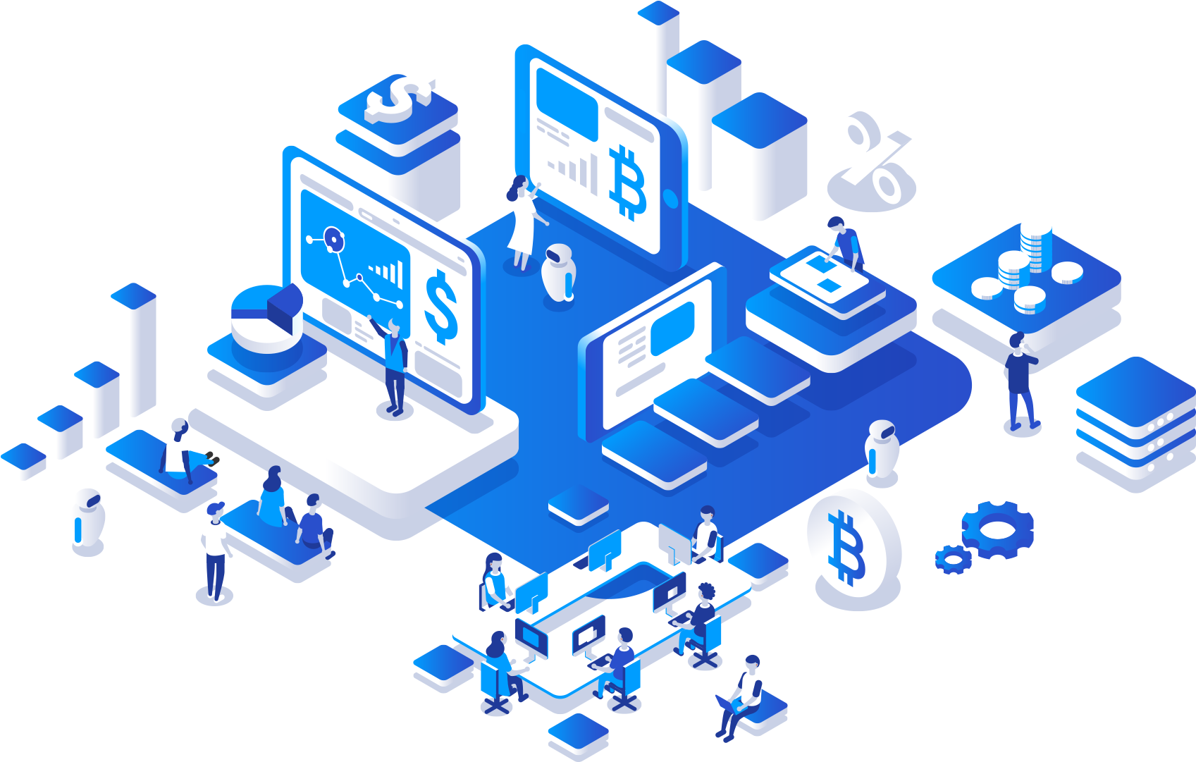 Blockchain Isometric Illustrator, HD Png Download PNG with transparent background