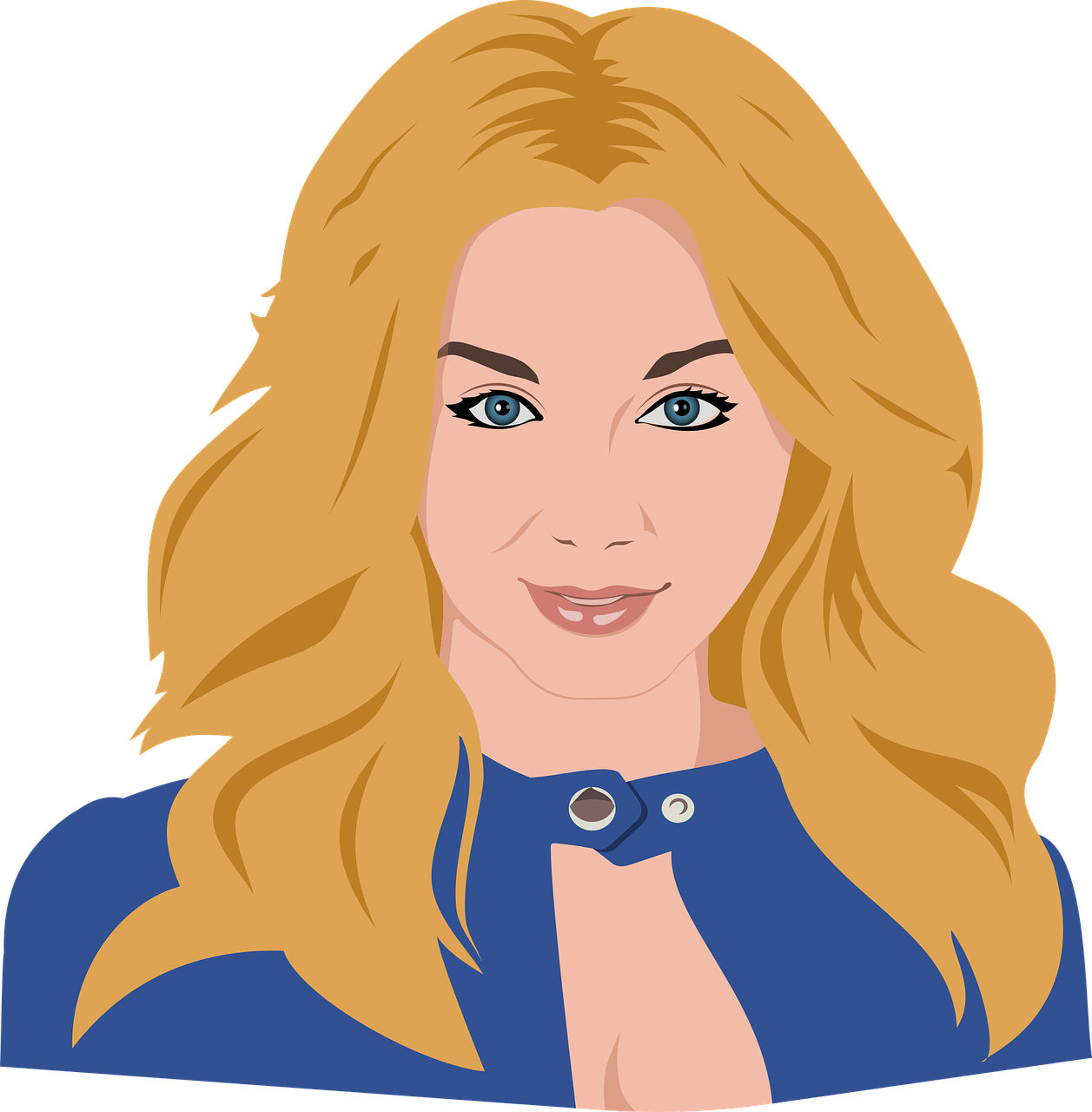 Blonde Actress Vector Portrait