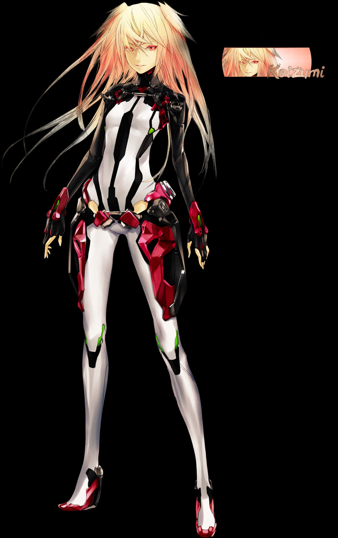 Blonde Anime Girlin Futuristic Armor