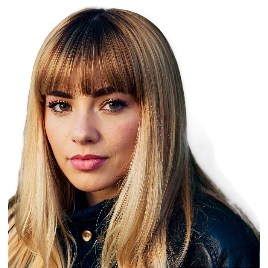 Blonde Bangs Fashion Png 06282024