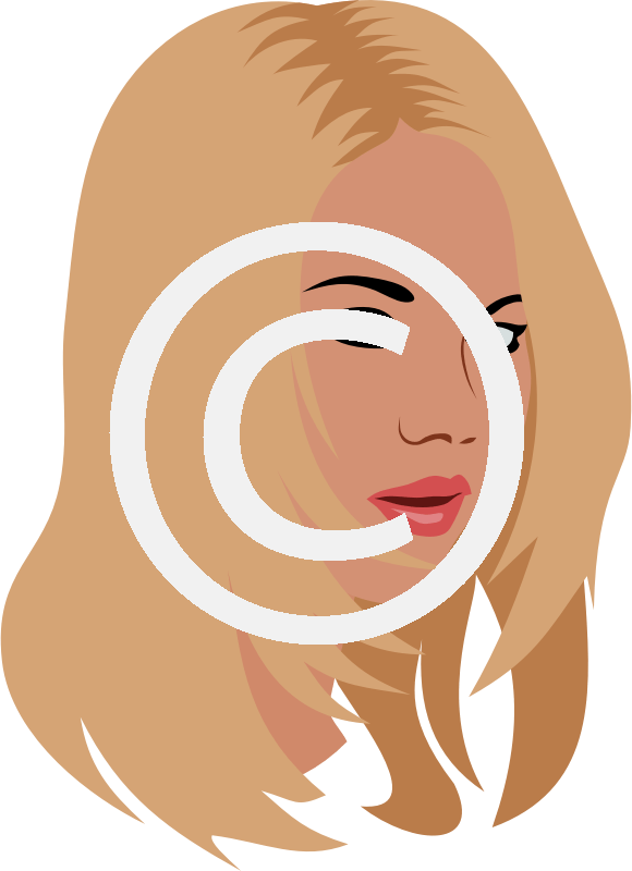 Blonde Hair Vector Portrait