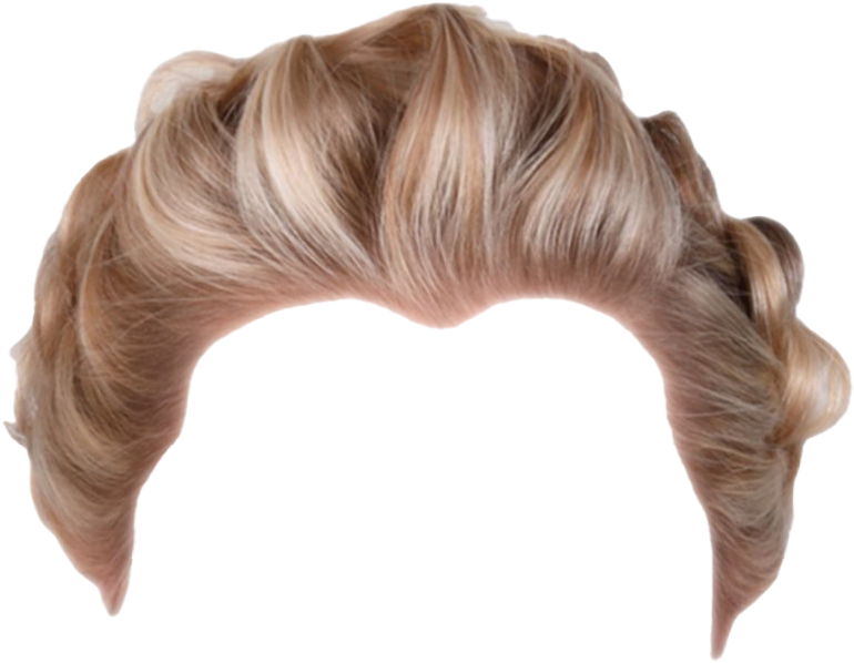 Blonde Hair Wig Transparent Background