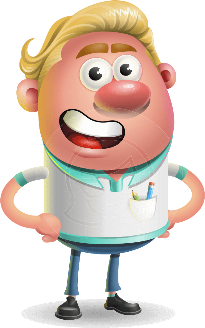 Blonde Hair Man Cartoon Vector 3d Character Aka Landon - Cartoon With Blond Hair Male, HD Png Download PNG with transparent background