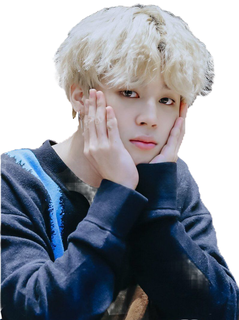 Blonde Haired Person Resting Faceon Hands PNG with transparent background