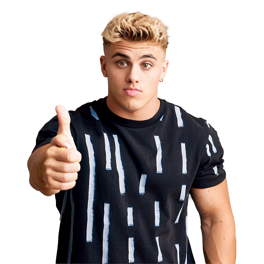 Blonde Man Giving Thumbs Up