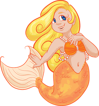 Blonde Mermaid Cartoon