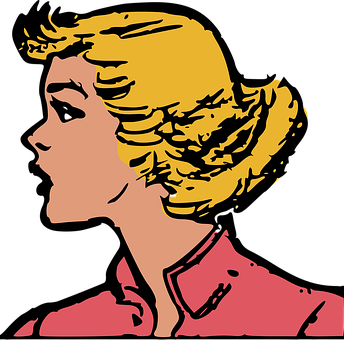 Blonde Profile Silhouette