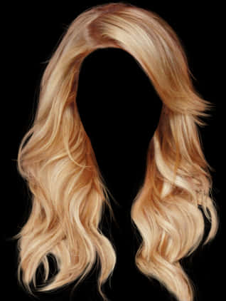 Blonde Wavy Hairstyle Black Background