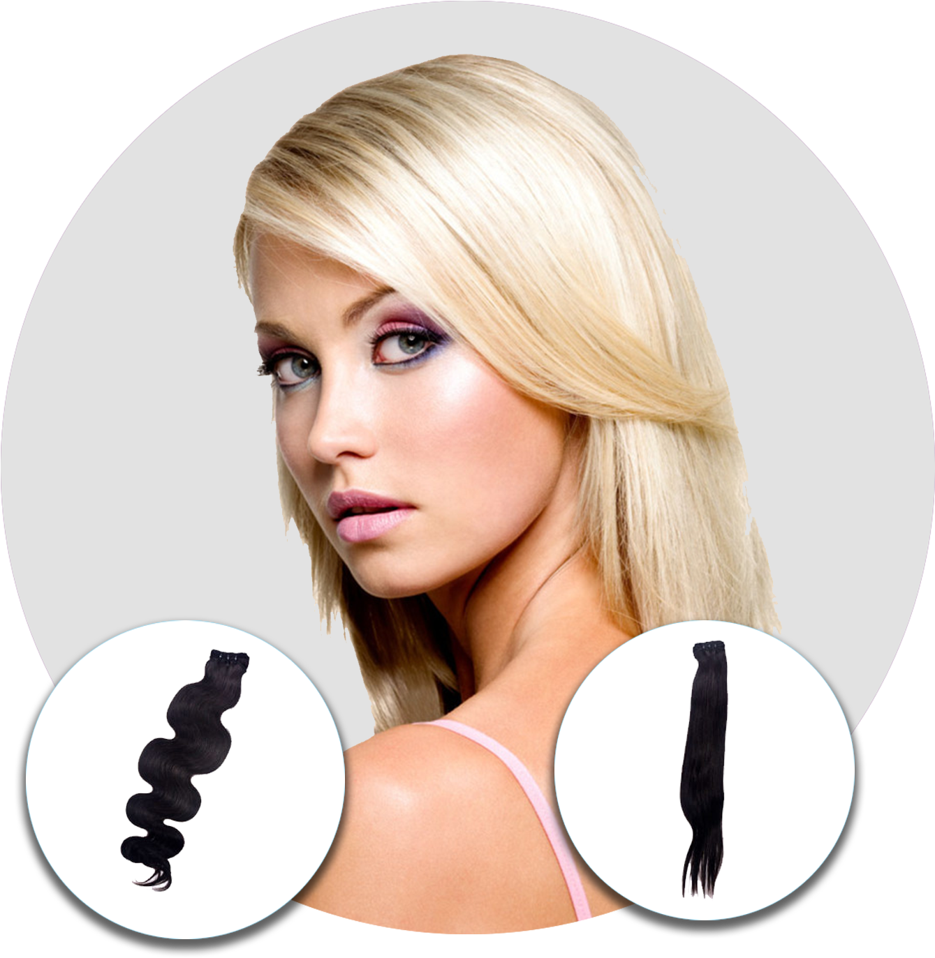 Blonde Woman Hair Extensions Comparison