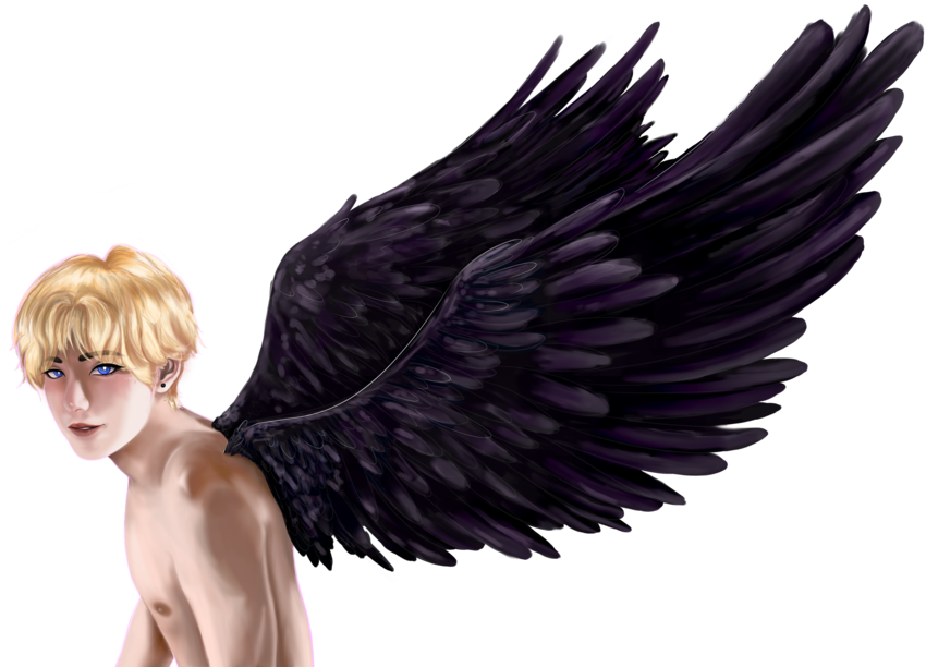 Taehyung Fallen Angel Art, HD Png Download PNG with transparent background