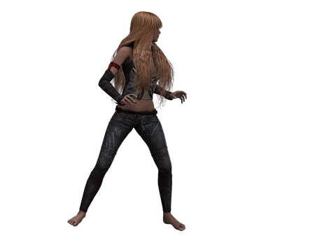 Blonde3 D Character Model