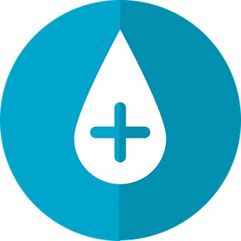 Blood Drop Icon Positive Sign PNG with transparent background