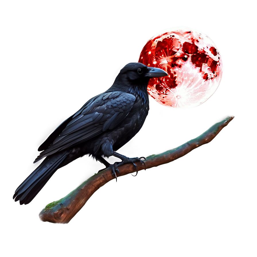 Blood Moon And Raven Png 06112024