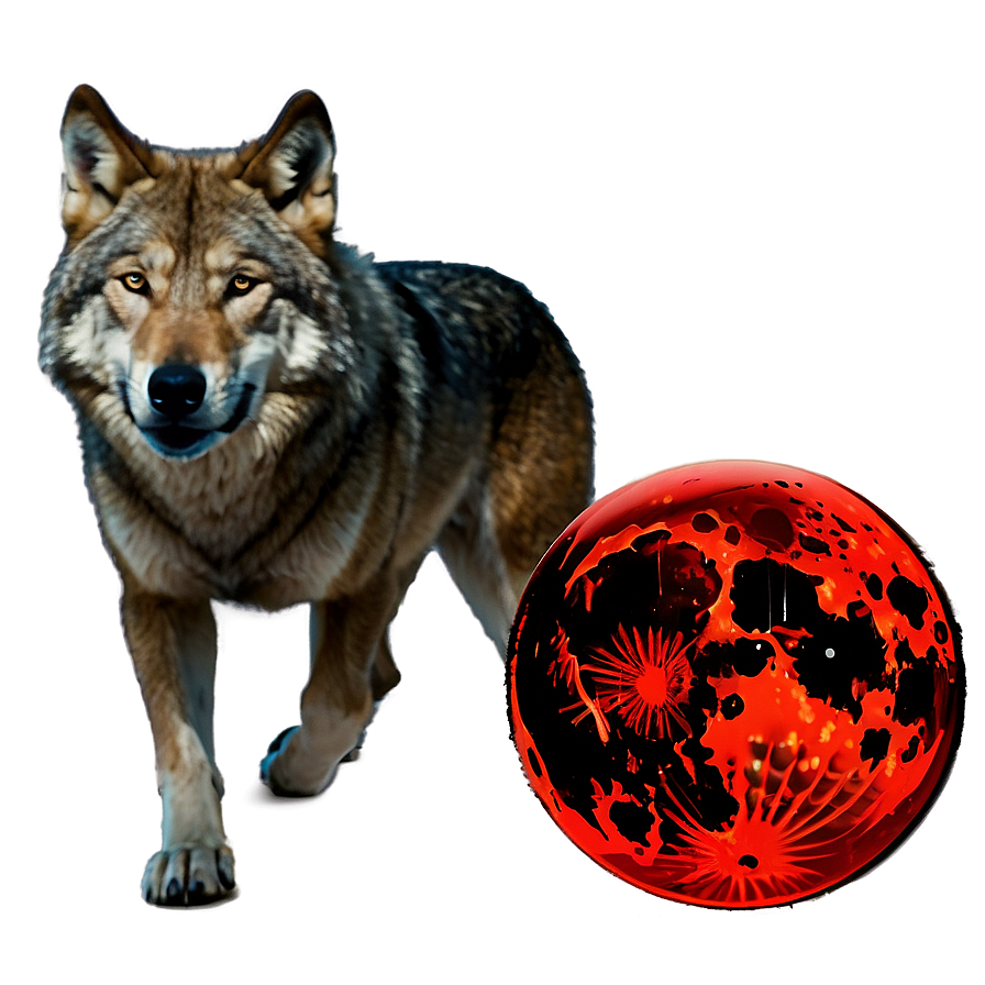 Blood Moon And Wolf Png 06112024