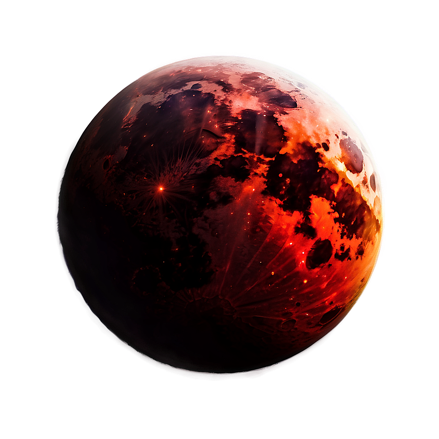 Blood Moon In Dark Sky Png 31