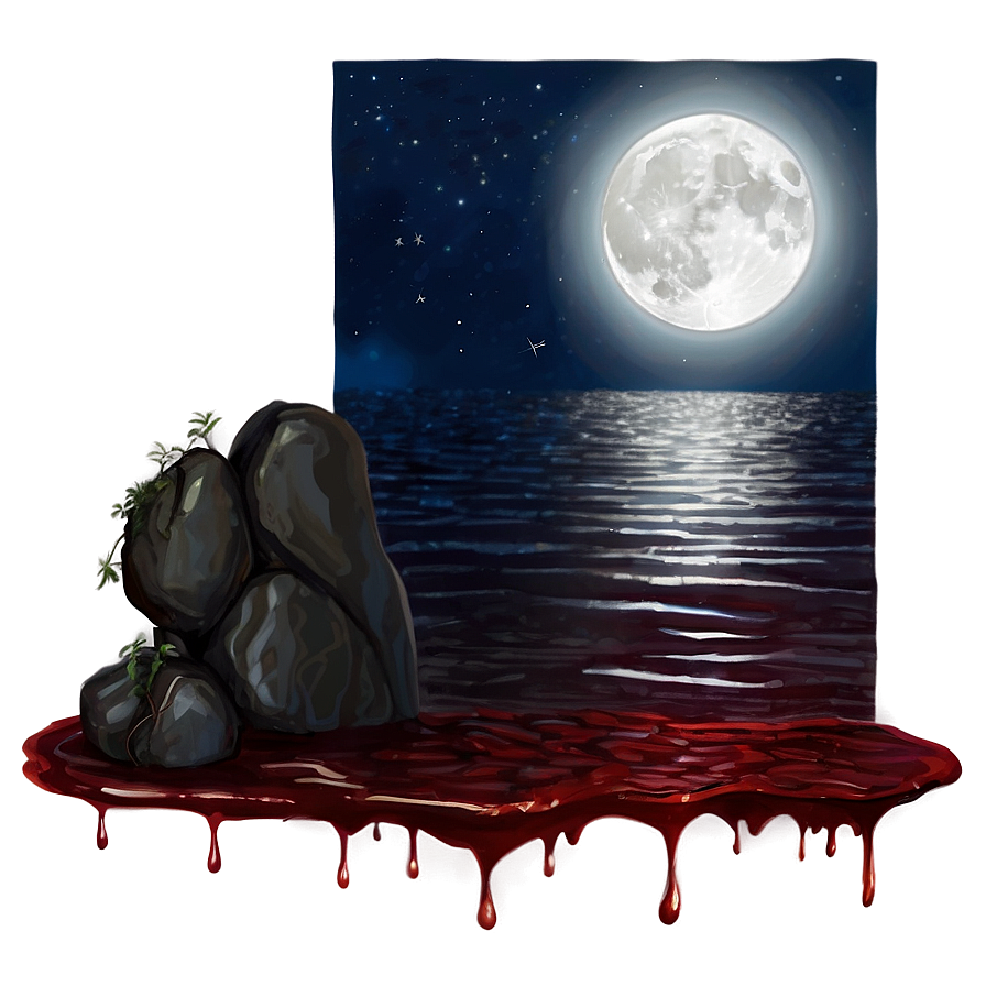 Blood Pool Under Moonlight Png Upu57