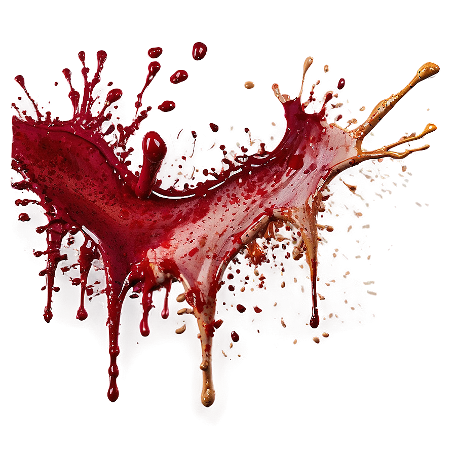 Blood Splatter Clipart Transparent 05262024 PNG image with a transparent background, free high-resolution download