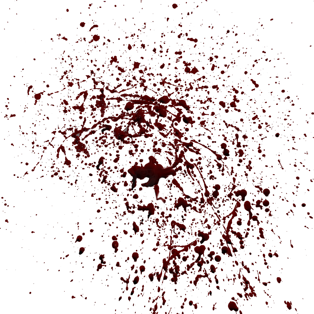 Blood Splatter Patternon Blue Background