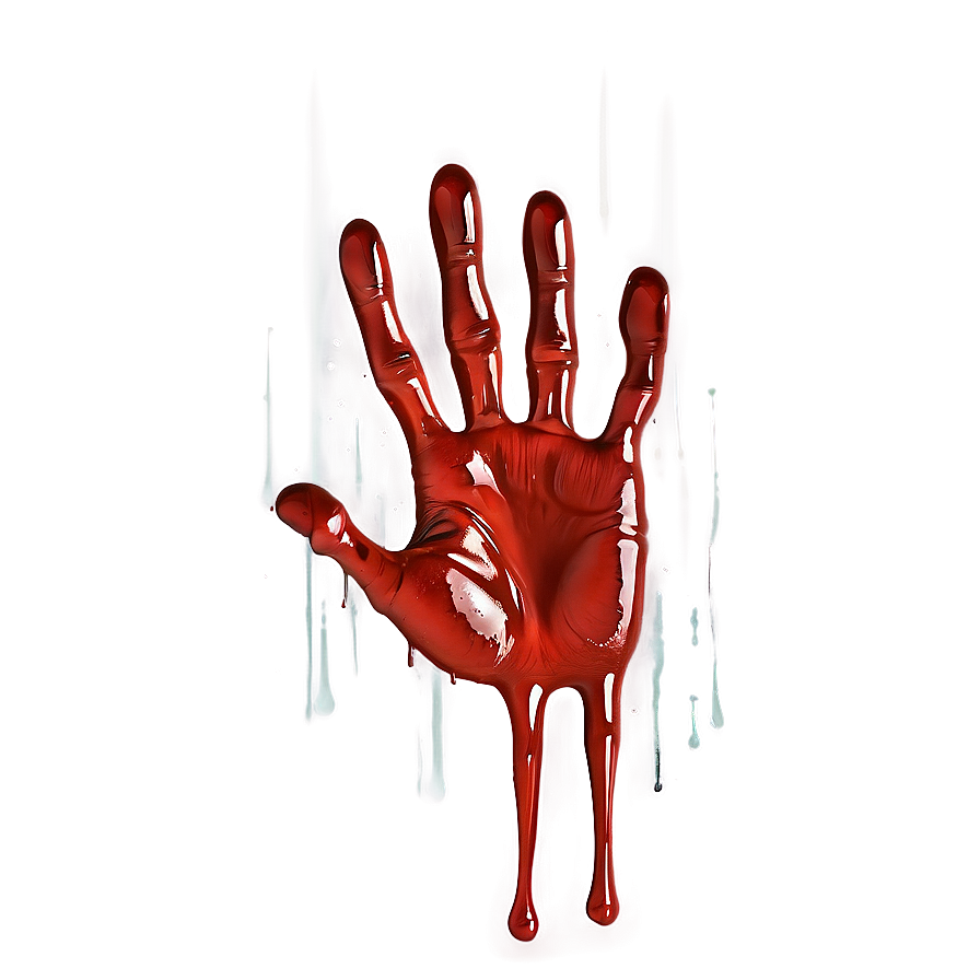 Bloody Handprint Dripping Png 05252024