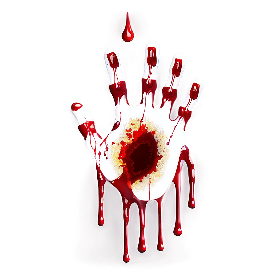 Bloody Handprint Dripping Png Ihu78