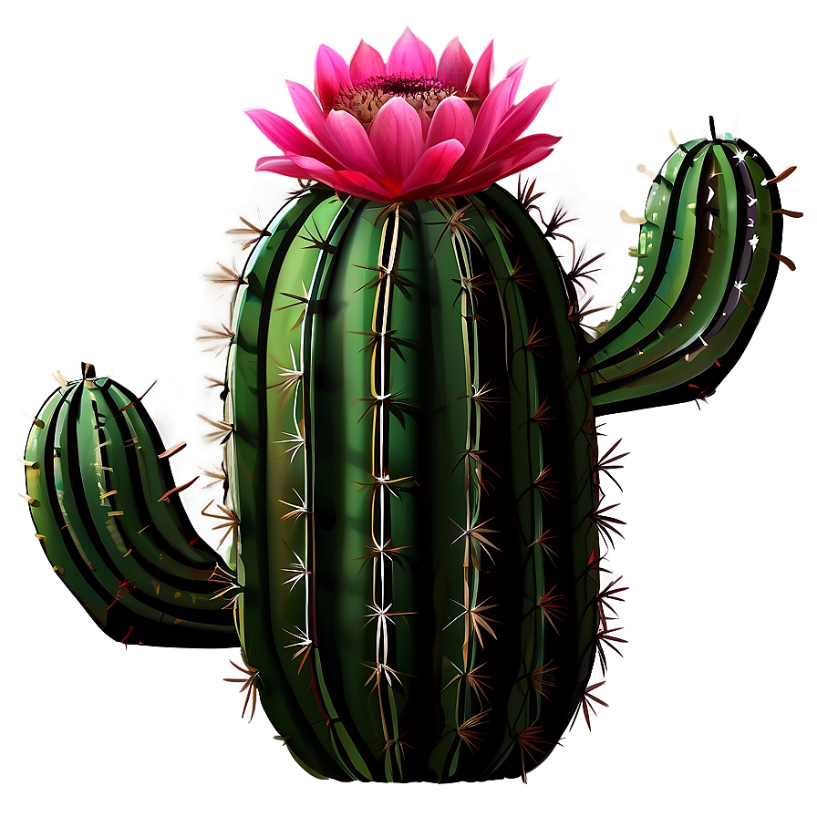 Blooming Cactus Png 04292024