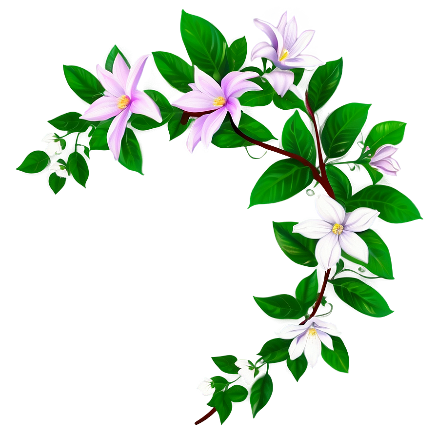 Blooming Clematis Vine.png PNG with transparent background