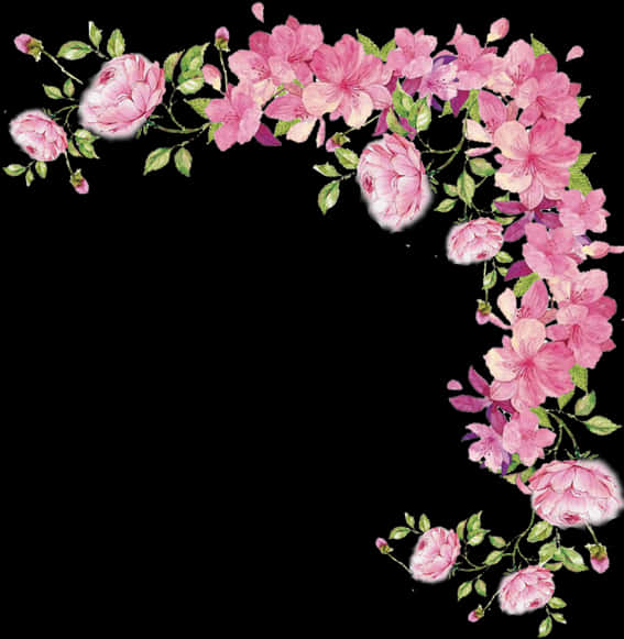 Watercolour Flowers Rose Cut Flowers Artificial Flower - Transparent Background Floral Border, HD Png Download PNG with transparent background