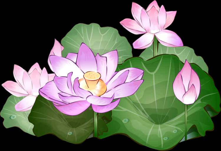 Transparent Vase Clipart - Transparent Background Lotus Flowers Png, Png Download PNG with transparent background
