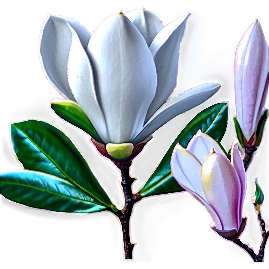 Blooming Magnolia Flower Scene Png Uvr88