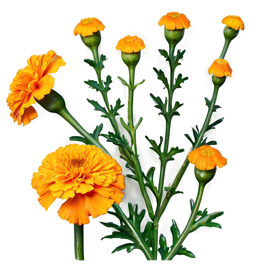 Blooming Marigold PNG dst PNG with transparent background