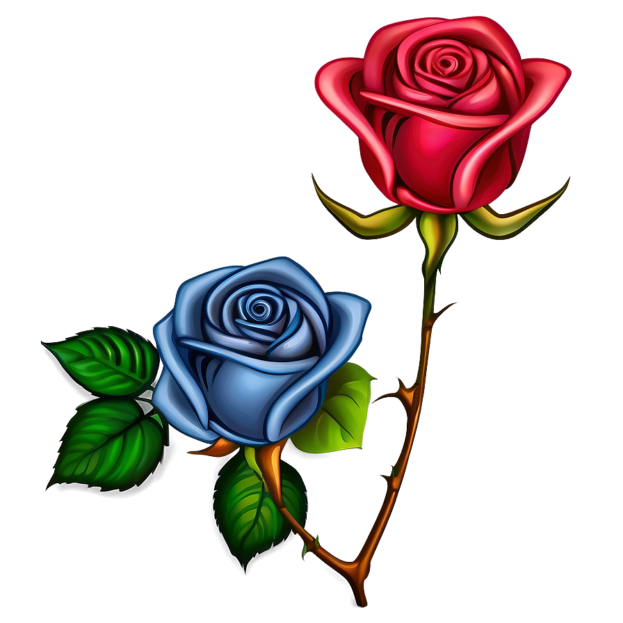 Blooming Rose Tattoo Template Png 36