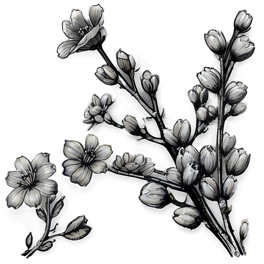 Blossom Sketch Png 60