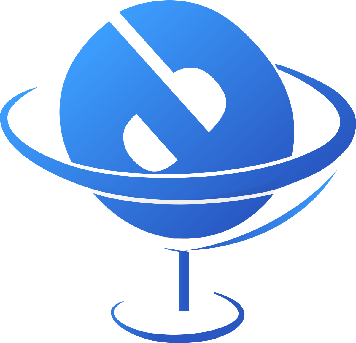 Blue Abstract Globe Logo