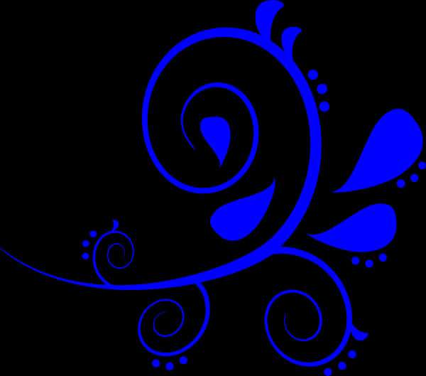 Blue Abstract Swirl Design