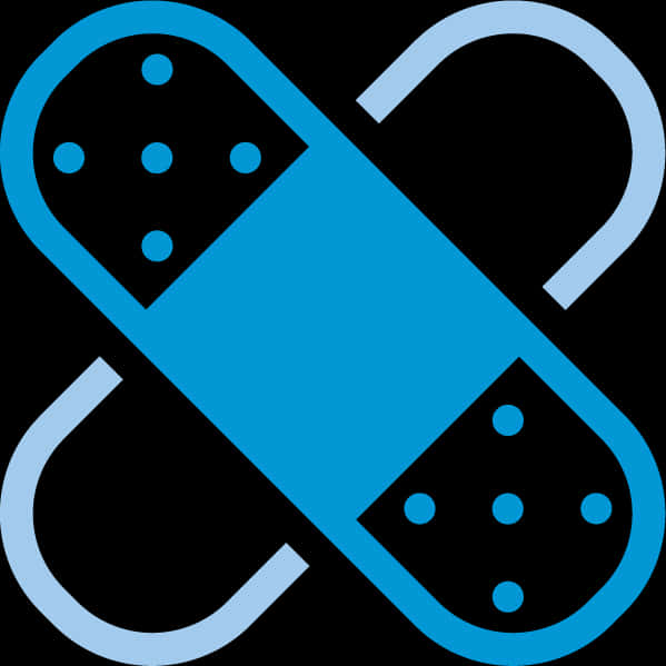 Blue Adhesive Bandage Icon