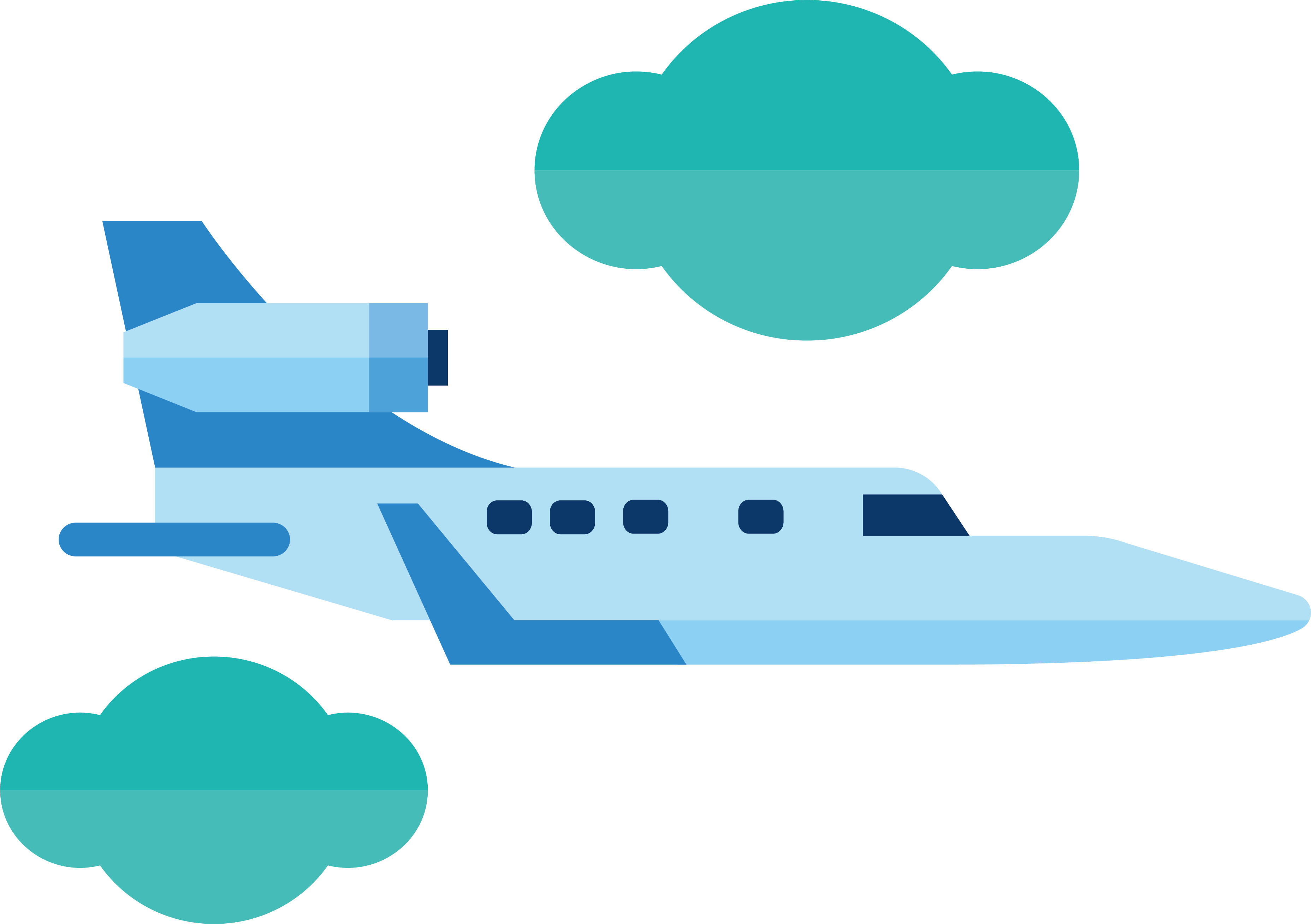 Aircraft Clip Art In The Clouds - Aeroplane In The Clouds Clipart, HD Png Download PNG with transparent background