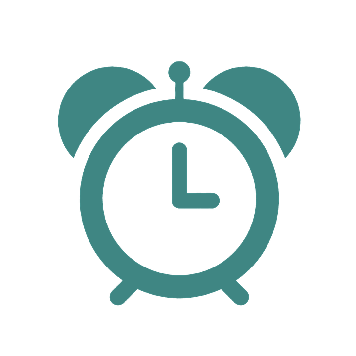 Blue Alarm Clock Icon