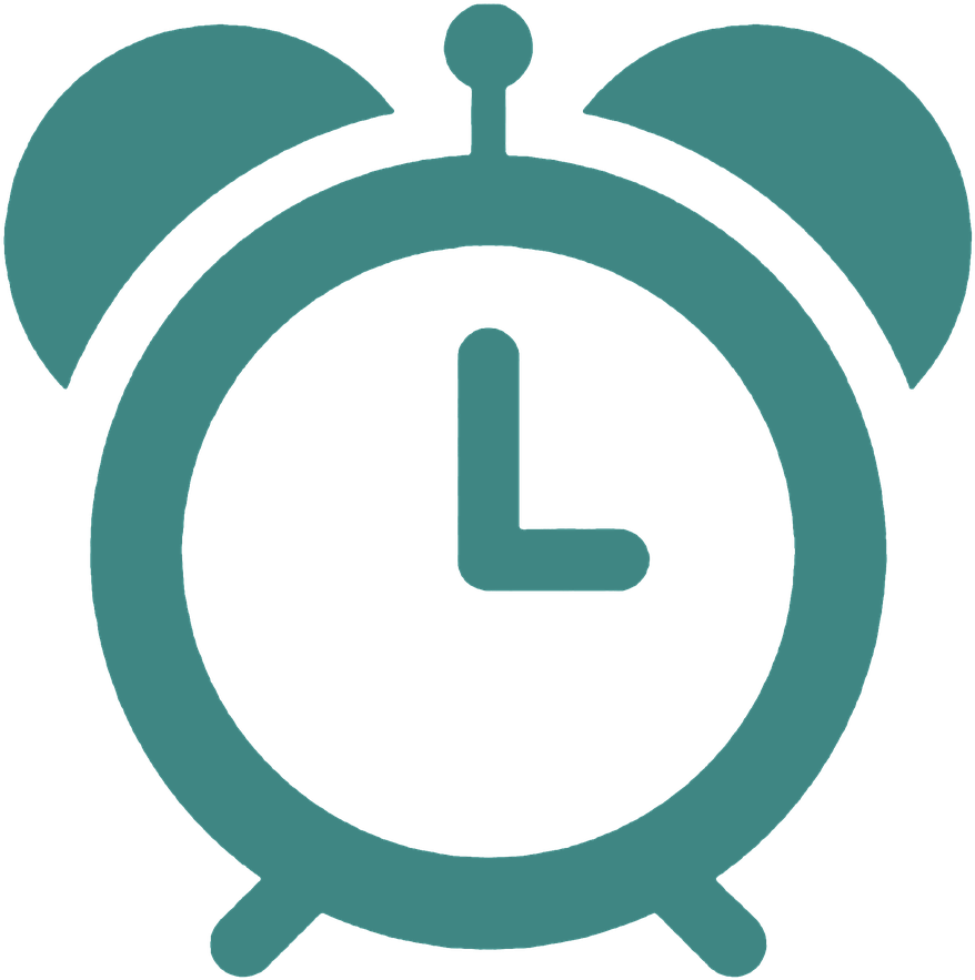 Blue Alarm Clock Icon