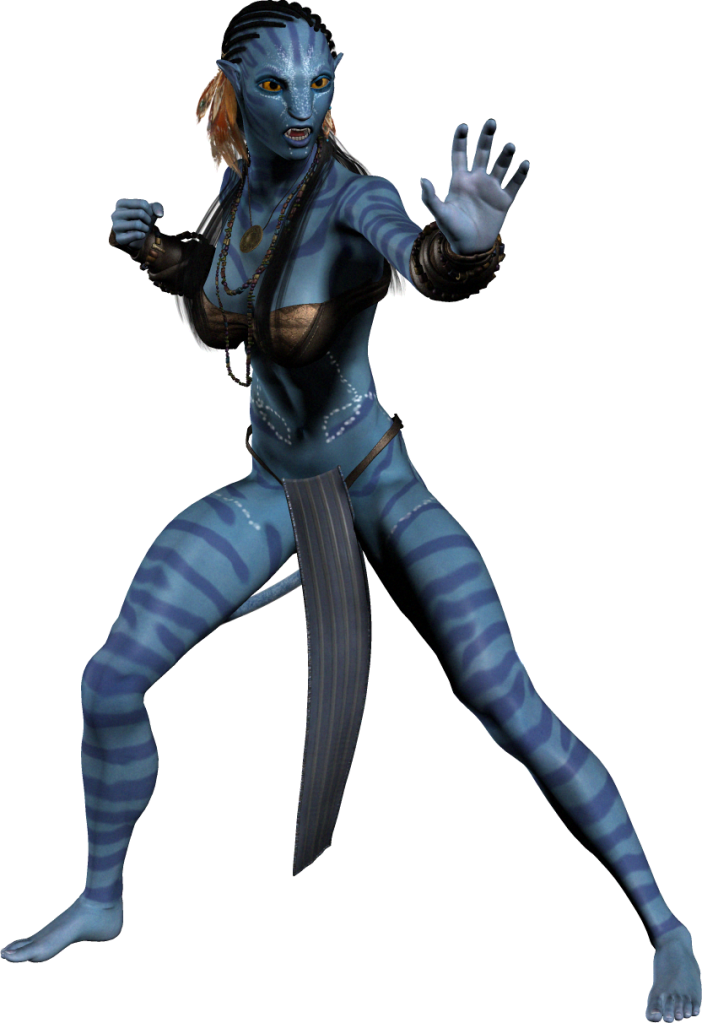 Blue_ Alien_ Character_ Pose