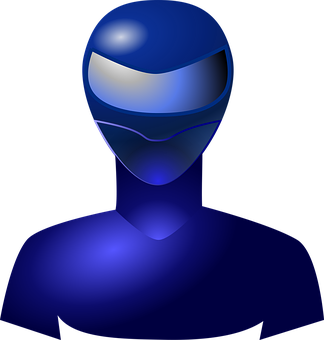 Blue Alien Visor Graphic PNG with transparent background