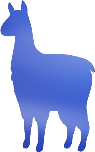 Blue Alpaca Silhouette.png PNG image with a transparent background, free high-resolution download