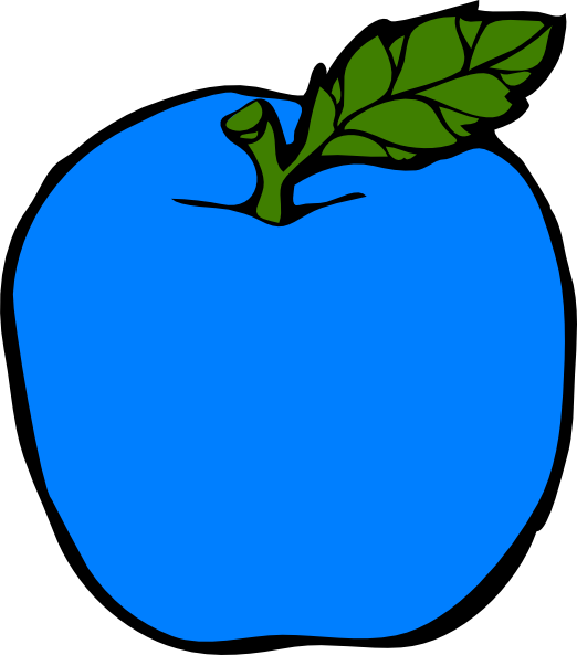 Blue Apple Cartoon Illustration