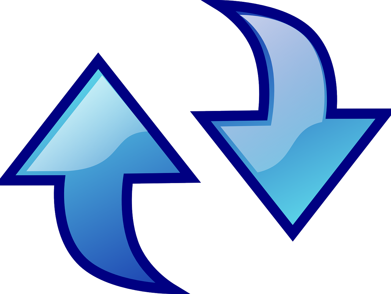 Blue Arrow Clipart Two Way Direction