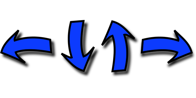 Blue Arrows Black Background